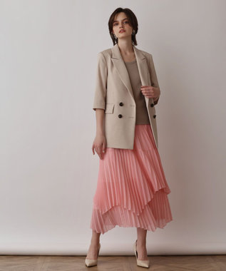 GRACE CONTINENTAL イレギュラープリーツスカート ピンク