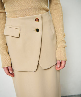 GRACE CONTINENTAL レイヤードペンシルスカート ベージュ