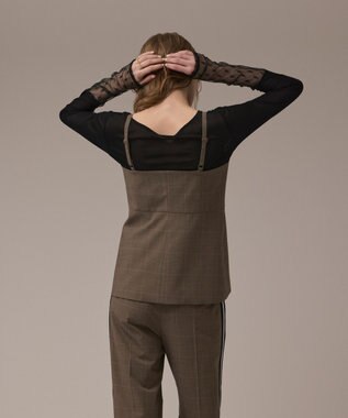 GRACE CONTINENTAL フロントウェーブキャミ ブラウン