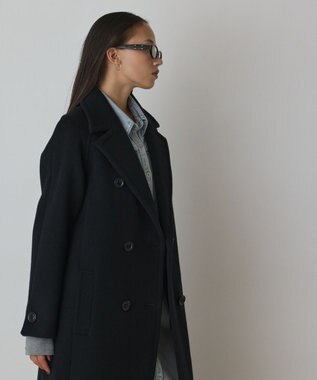 GRACE CONTINENTAL ショートビーバーロングコート ブラック