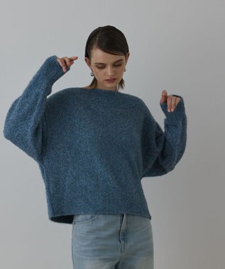 GRACE CONTINENTAL グリッターニットトップ ブルー