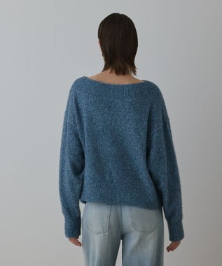 GRACE CONTINENTAL グリッターニットトップ ブルー