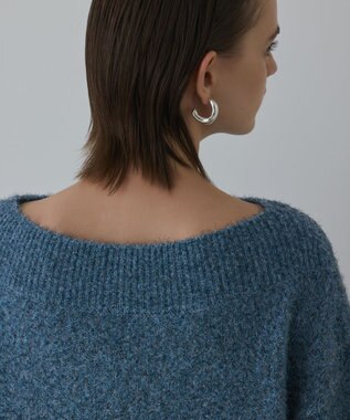 GRACE CONTINENTAL グリッターニットトップ ブルー