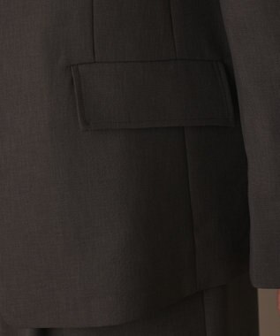 GRACE CONTINENTAL バックシャンノーカラージャケット チャコール