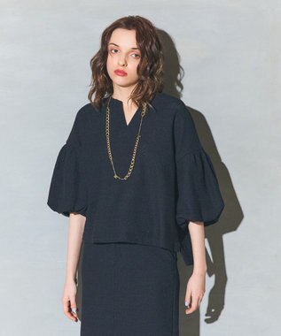GRACE CONTINENTAL バルーンスリーブカットトップ
