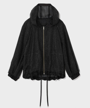 GRACE CONTINENTAL マクラメメッシュフーディー ブラック