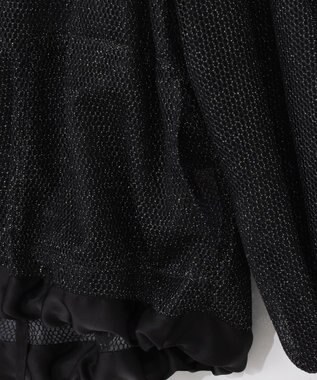 GRACE CONTINENTAL マクラメメッシュフーディー ブラック