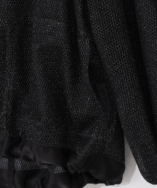 GRACE CONTINENTAL マクラメメッシュフーディー ブラック