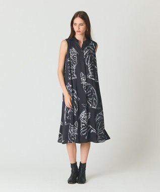 GRACE CONTINENTAL ドローイングキャットワンピース ブラック