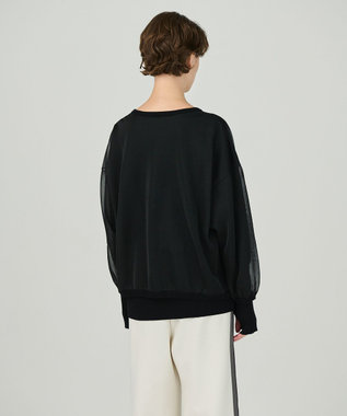 GRACE CONTINENTAL シアーニットトップ ブラック