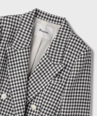 GRACE CONTINENTAL ギンガムダブルジャケット バイカラー