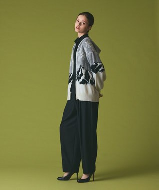 GRACE CONTINENTAL スノージャガードニットフーディ グレー