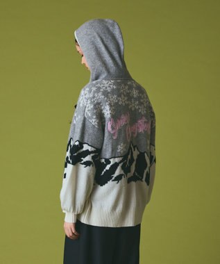 GRACE CONTINENTAL スノージャガードニットフーディ グレー