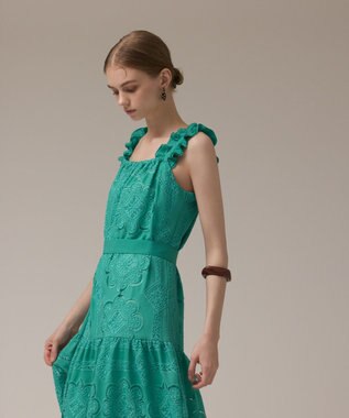 美品♡ グレースコンチネンタル　カットワークカフタン刺繍ワンピース　リネン混　S カフタン刺繍ロングワンピース / GRACE CONTINENTAL | GRACE