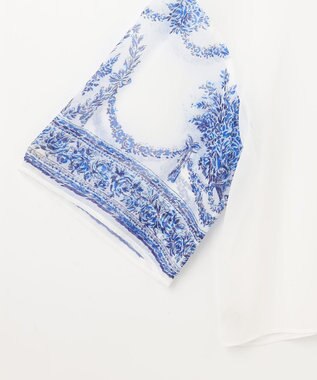 GRACE CONTINENTAL スカーフプリントポンチョトップ キナリ