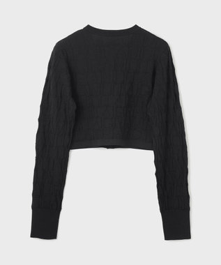 GRACE CONTINENTAL モノグラムニットカーディガン ブラック