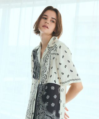 GRACECLASS バンダナ柄 シャツワンピース　グレースコンチネンタル バンダナプリントシャツドレス / GRACE CONTINENTAL | GRACE