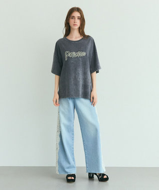 GRACE CONTINENTAL ピグメントTシャツ チャコール