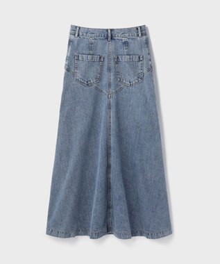 GRACE CONTINENTAL エンボスデニムスカート ブルー