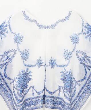 GRACE CONTINENTAL スカーフプリントポンチョトップ キナリ