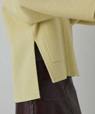 GRACE CONTINENTAL ストール付リバージップブルゾン イエロー