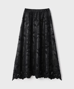 GRACE CONTINENTAL 【イベント店舗・ONLINE STORE先行アイテム】カットワークスカート ブラック