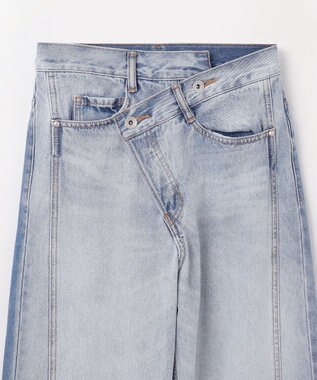 GRACE CONTINENTAL ラップデニムパンツ バイカラー