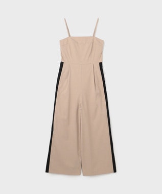 GRACE CONTINENTAL サイドラインサロペ ベージュ