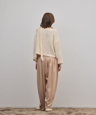 GRACE CONTINENTAL メッシュオーバーニットトップ キナリ