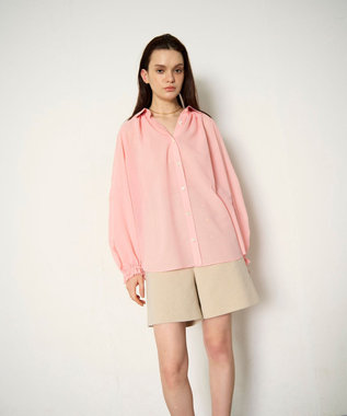 GRACE CONTINENTAL ドルマンボリュームシャツ ピンク