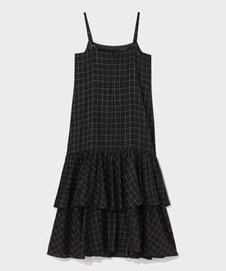 GRACE CONTINENTAL ラメチェックキャミドレス ブラック