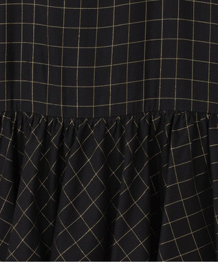 GRACE CONTINENTAL ラメチェックキャミドレス ブラック