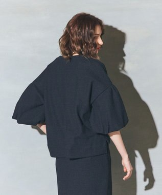 GRACE CONTINENTAL バルーンスリーブカットトップ ブラック