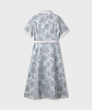 GRACE CONTINENTAL フラワーコード刺繍ワンピース グレー