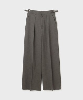 GRACE CONTINENTAL スラブストレッチタックパンツ チャコール