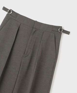 GRACE CONTINENTAL スラブストレッチタックパンツ チャコール