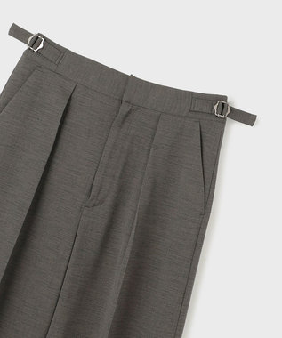 GRACE CONTINENTAL スラブストレッチタックパンツ チャコール