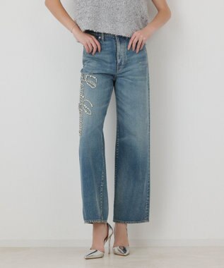 GRACE CONTINENTAL 【イベント店舗・ONLINE STORE先行アイテム】レタードビジューデニム