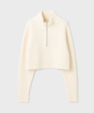 グレースコンチネンタル ケーブル　ニットジャケット ジップアップ カーディガン 畦zipニットトップ / GRACE CONTINENTAL | GRACE CONTINENTAL