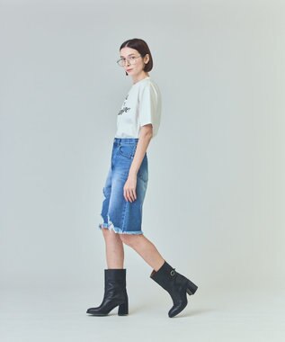 GRACE CONTINENTAL クラッシュハーフパンツ ブルー