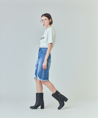 GRACE CONTINENTAL クラッシュハーフパンツ ブルー