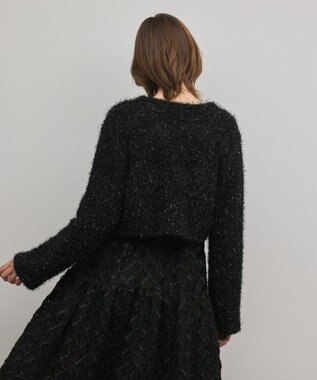 GRACE CONTINENTAL フェザーショートボレロ ブラック