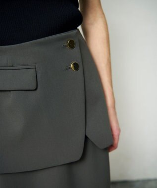 GRACE CONTINENTAL レイヤードペンシルスカート グレー
