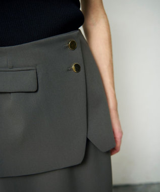 GRACE CONTINENTAL レイヤードペンシルスカート グレー
