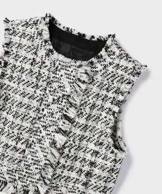 GRACE CONTINENTAL コンパクトツイードベスト キナリ