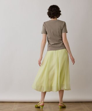 GRACE CONTINENTAL バルーンシアースカート イエロー