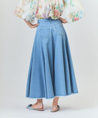 GRACE CONTINENTAL サーキュラーデニムスカート サックス