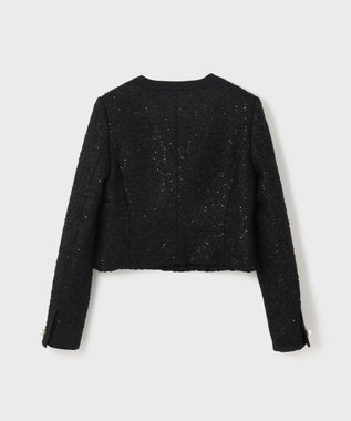 GRACE CONTINENTAL ツイードショートジャケット ブラック