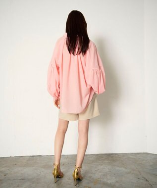 GRACE CONTINENTAL ドルマンボリュームシャツ ピンク