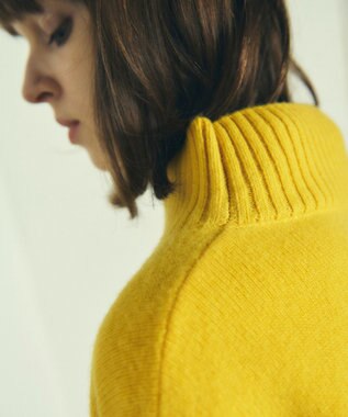 GRACE CONTINENTAL メリノウールニットトップ イエロー